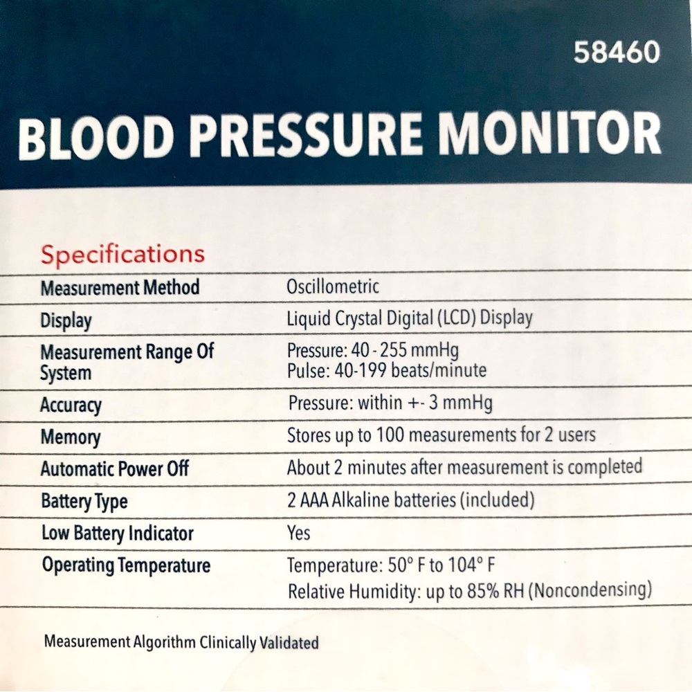 Blood Pressure Monitor Wrist Cuff Digital - Pulse Rate New in Box - Picture 3 of 7